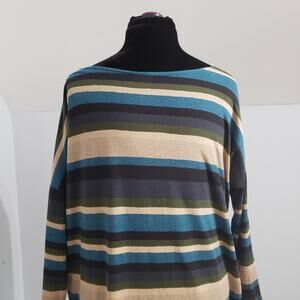 NEW Goldspark Striped Jersey Stretch Knit Pocket Dress Medium